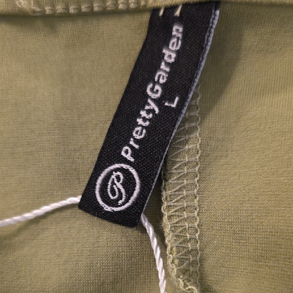 Sleeveless Olive Green Ruched Maxi Skirt Dress - Picture 7 of 7